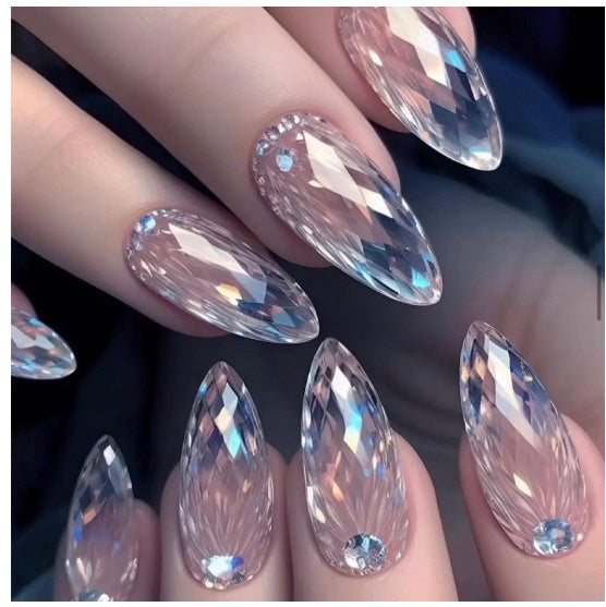 French Wear Nail Glossy Blue And Purple
