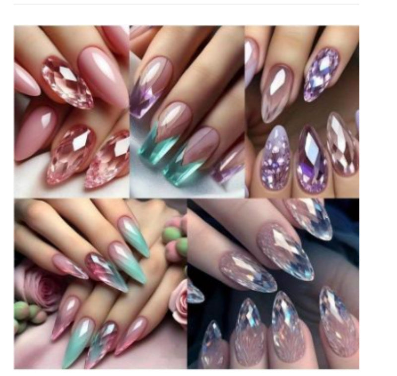 French Wear Nail Glossy Blue And Purple